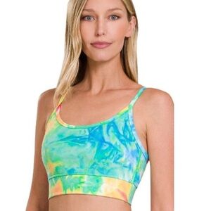 Zenana tie dye sports bra size 1x